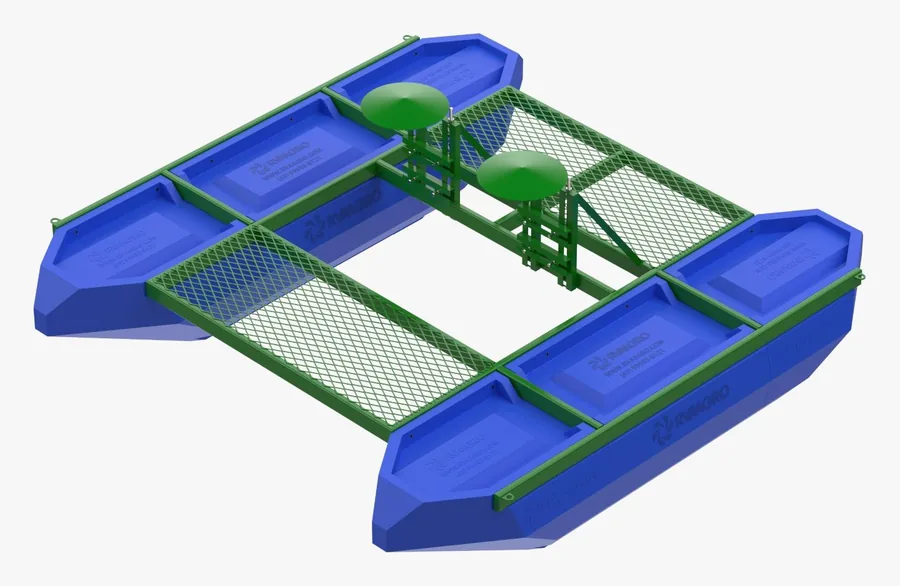 Flutuante naval para 2 bombas monobloco de até 30 CV