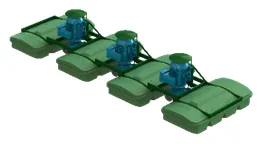 Flutuante para 3 bombas monobloco de 50 CV
