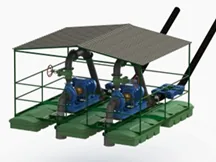 Flutuante para 2 bombas de mancal de até 100 CV