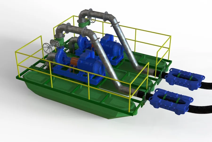 Flutuante naval para 2 bombas monobloco de até 100 CV