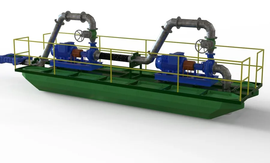 Flutuante naval para 2 bombas monobloco em série de até 200 CV